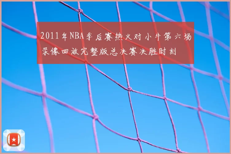 2011年NBA季后赛热火对小牛第六场录像回放完整版总决赛决胜时刻