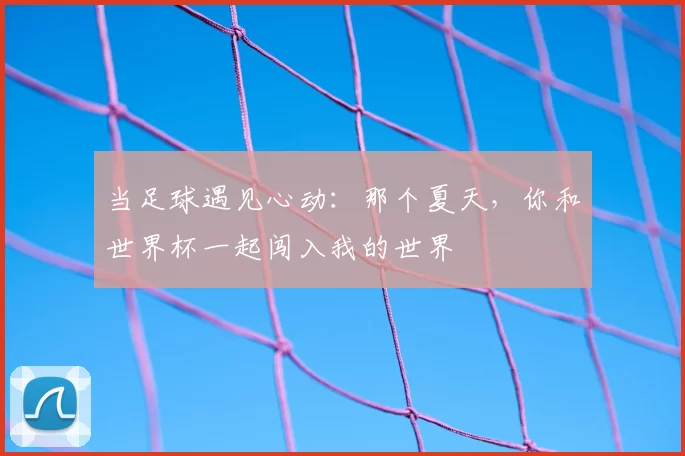 当足球遇见心动：那个夏天，你和世界杯一起闯入我的世界