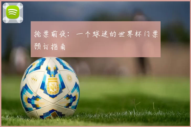 抢票前夜:一个球迷的世界杯门票预订指南